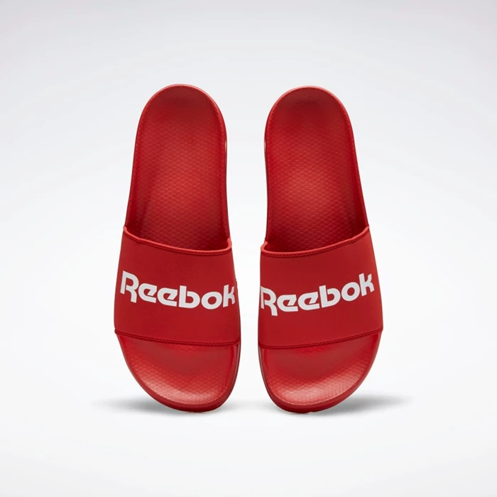 Reebok Classic Badslippers Heren Red/White/Red | VIK836527