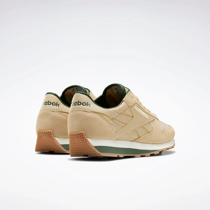 Reebok Classic Leather AZ Classics Dames Beige/Green | FNU690738