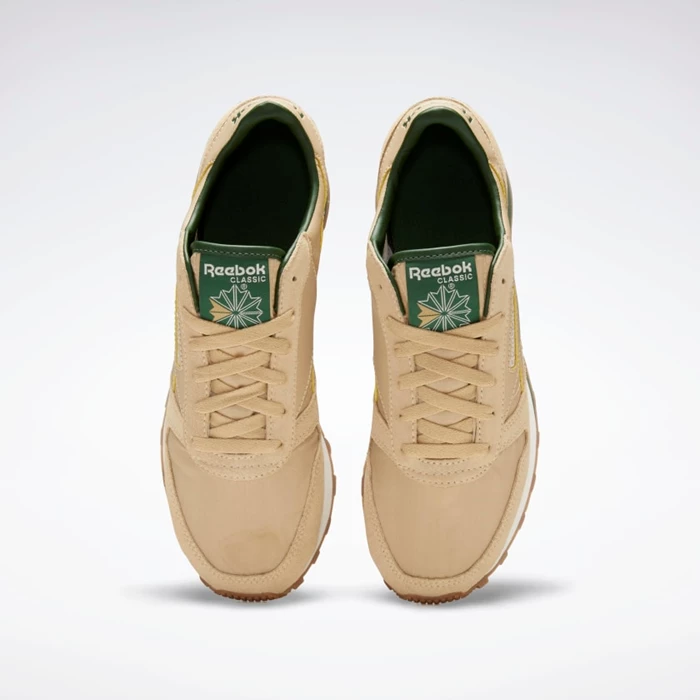 Reebok Classic Leather AZ Classics Dames Beige/Green | FNU690738