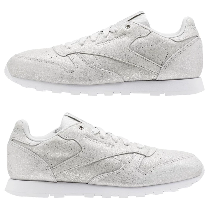 Reebok Classic Leather Classic Kinderen Zilver Grijs Wit | QIC462019