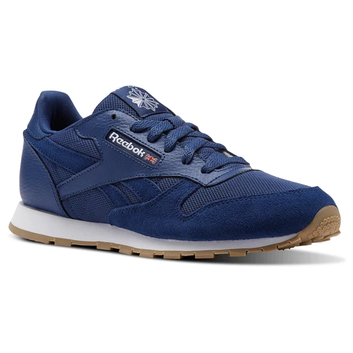 Reebok Classic Leather ESTL Classic Kinderen Blauw Wit | LYM902186