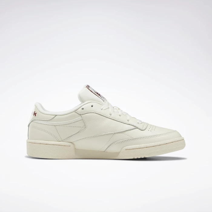 Reebok Club C 85 Classics Heren White/Burgundy | ZWX243891