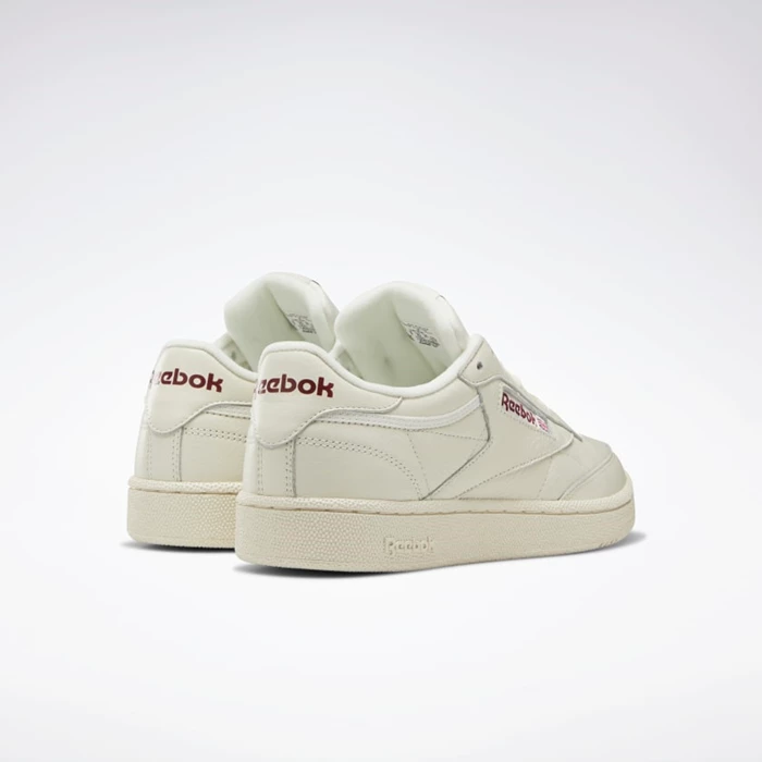 Reebok Club C 85 Classics Heren White/Burgundy | ZWX243891