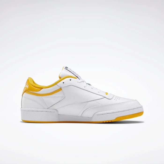 Reebok Club C 85 Classics Heren White/Gold/Black | HCE695104