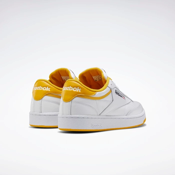 Reebok Club C 85 Classics Heren White/Gold/Black | HCE695104