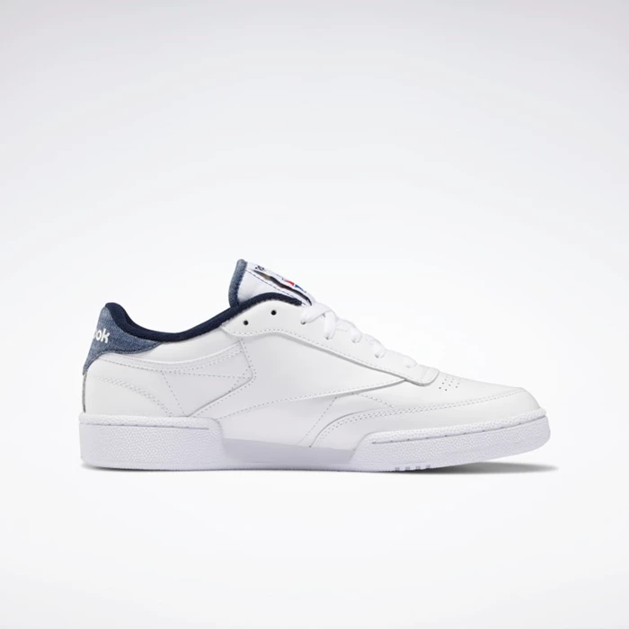 Reebok Club C 85 Classics Heren White/Navy/White | ZDM713958