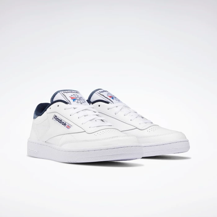 Reebok Club C 85 Classics Heren White/Navy/White | ZDM713958