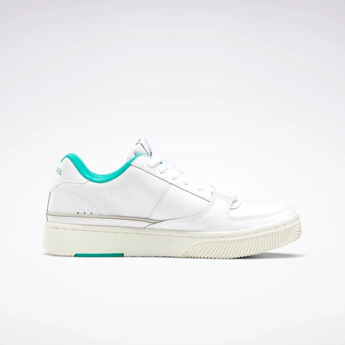 Reebok Dual Court Classics Dames White/Turquoise | NAU742861