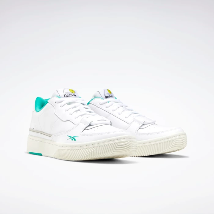 Reebok Dual Court Classics Dames White/Turquoise | NAU742861