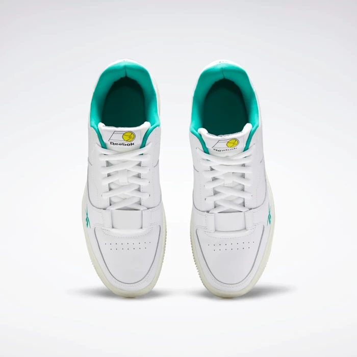 Reebok Dual Court Classics Dames White/Turquoise | NAU742861