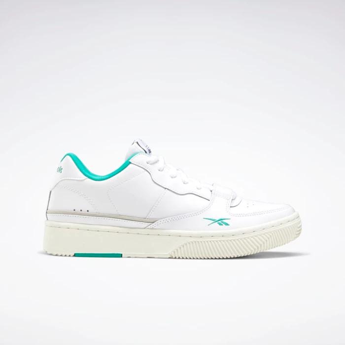 Reebok Dual Court Classics Dames White/Turquoise | NAU742861