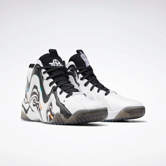 Reebok Kamikaze II Basketbalschoenen Dames White/Black/White | KTR190864