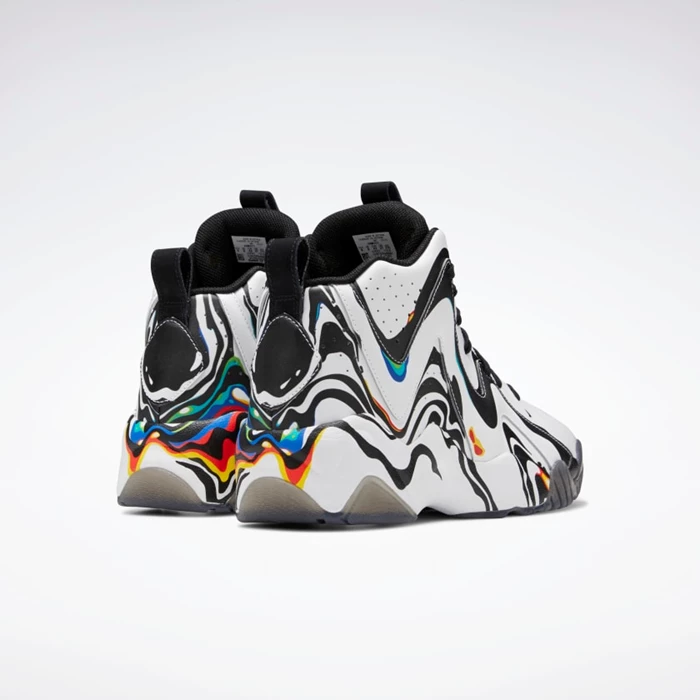 Reebok Kamikaze II Basketbalschoenen Dames White/Black/White | KTR190864