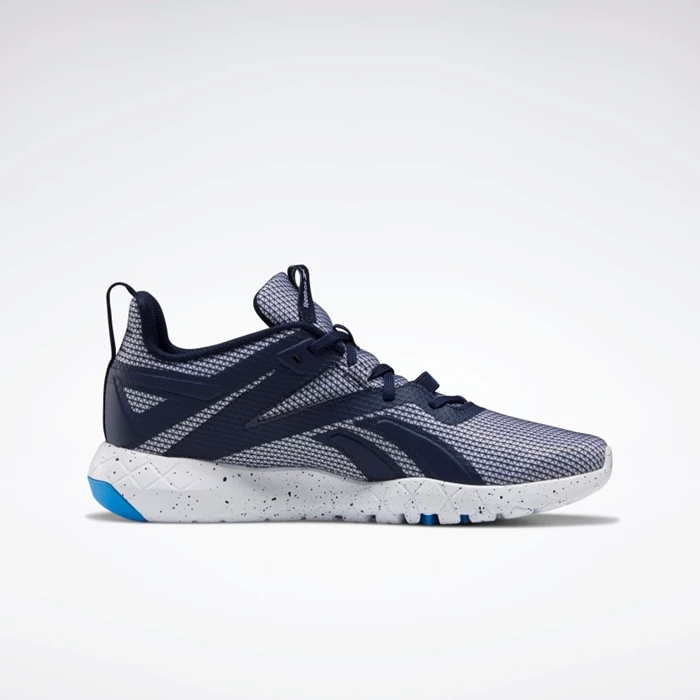 Reebok Mega Flexagon Training schoenen Heren White/Navy/Blue | RQC980356