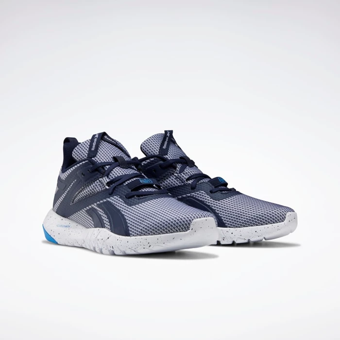 Reebok Mega Flexagon Training schoenen Heren White/Navy/Blue | RQC980356