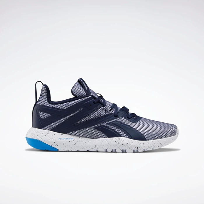 Reebok Mega Flexagon Training schoenen Heren White/Navy/Blue | RQC980356