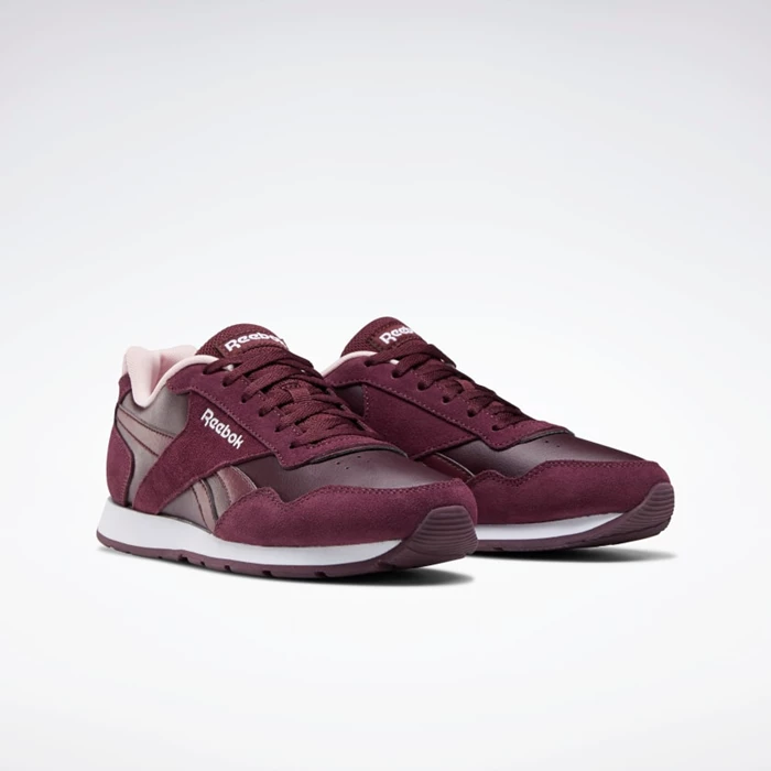 Reebok Royal Glide Classics Dames Burgundy/Pink/White | JQP059864