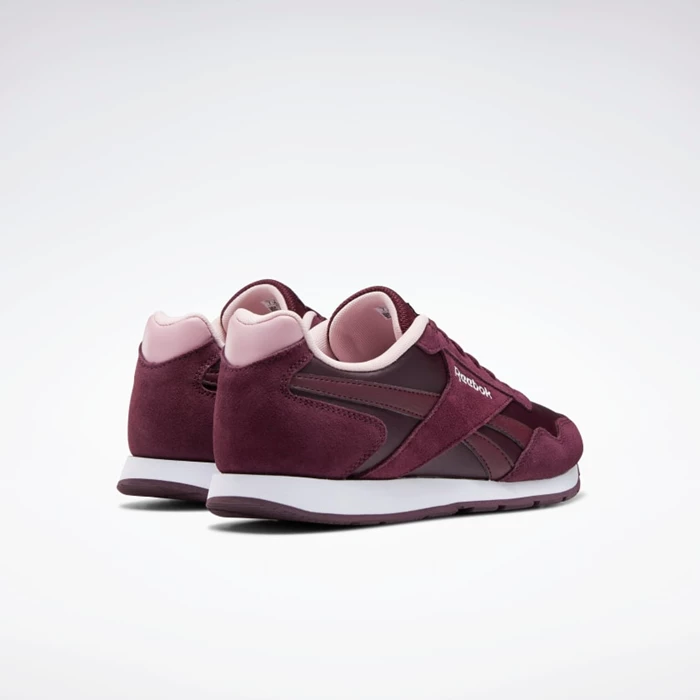 Reebok Royal Glide Classics Dames Burgundy/Pink/White | JQP059864