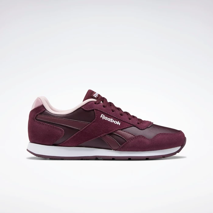 Reebok Royal Glide Classics Dames Burgundy/Pink/White | JQP059864