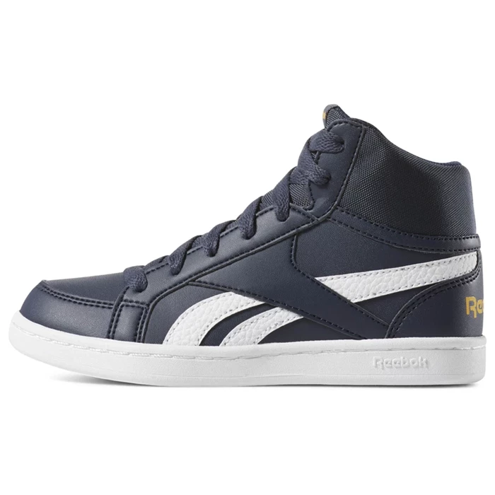 Reebok Royal Prime Mid Sneakers Kinderen Donkerblauw Wit Grijs Goud | XVH480536