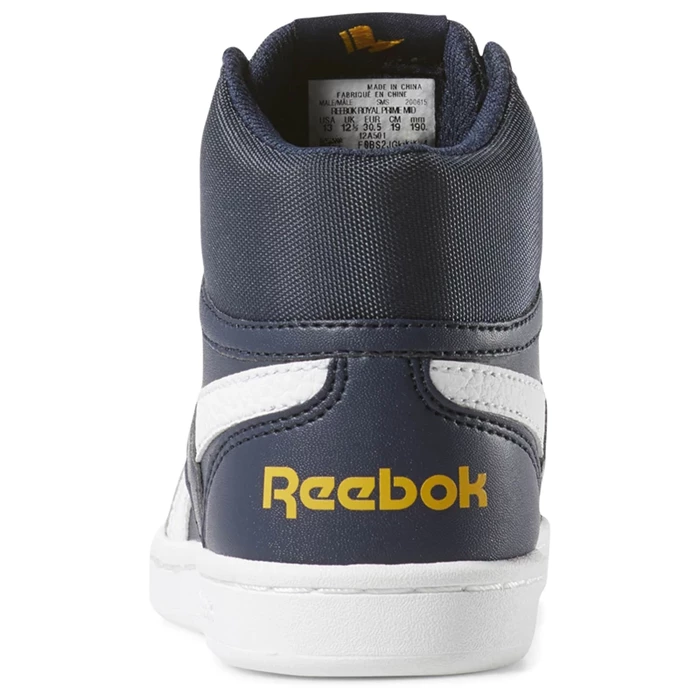 Reebok Royal Prime Mid Sneakers Kinderen Donkerblauw Wit Grijs Goud | XVH480536