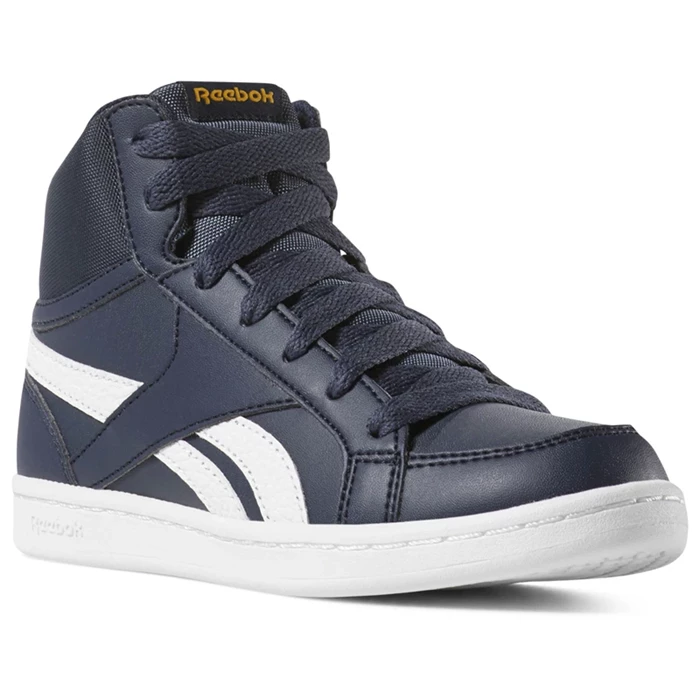 Reebok Royal Prime Mid Sneakers Kinderen Donkerblauw Wit Grijs Goud | XVH480536