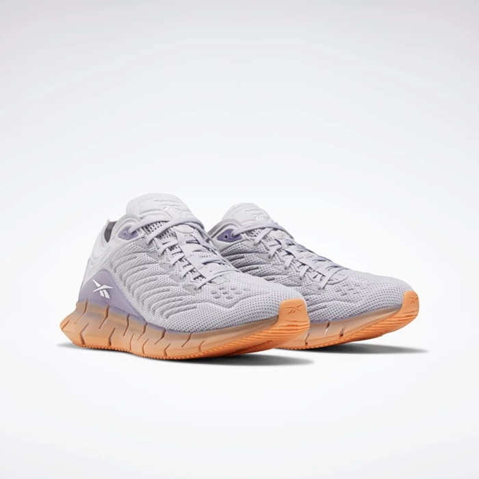 Reebok Zig Kinetica Classics Dames Grey/Purple/Orange | OJR251670