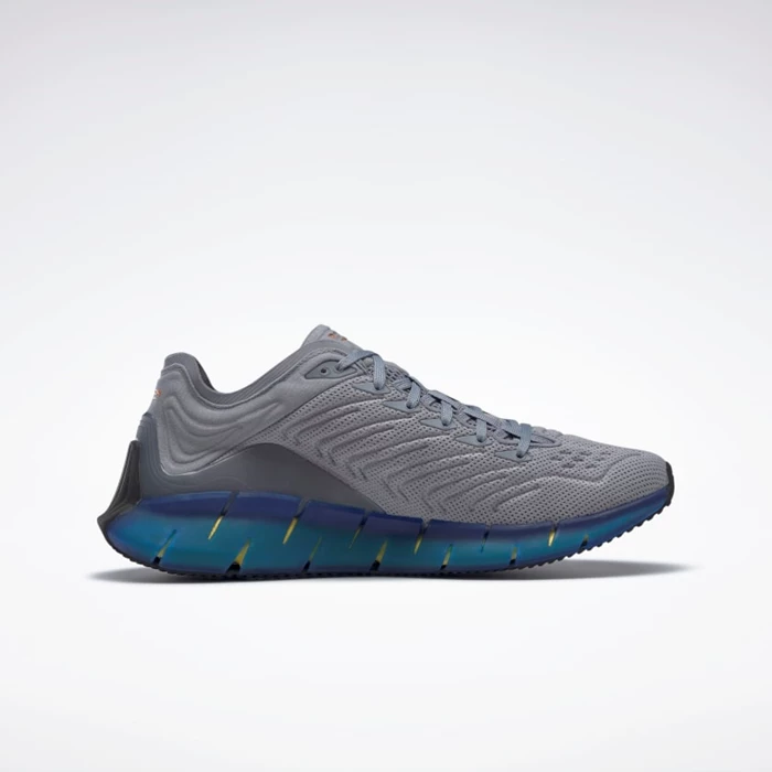 Reebok Zig Kinetica Classics Dames Grey/Blue/Yellow | XTP756389