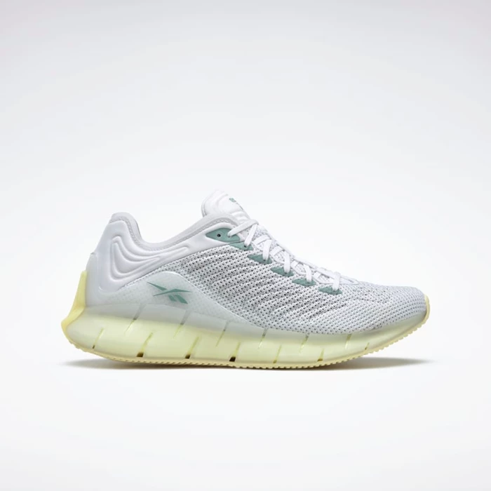 Reebok Zig Kinetica Classics Dames White/Lemon/Green | VCE675140