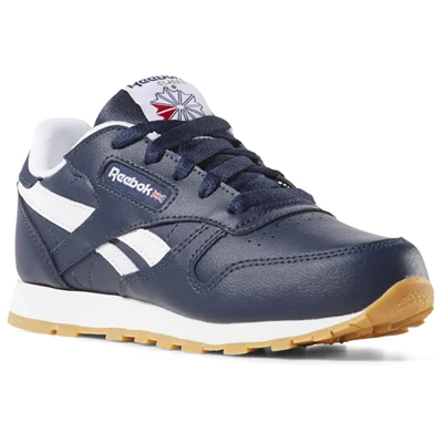Reebok Classic Leather Classic Kinderen Donkerblauw Wit | AGN921587