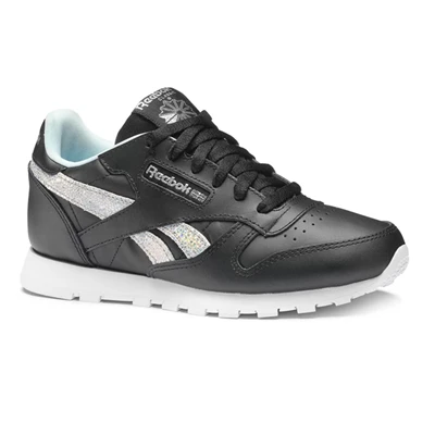 Reebok Classic Leather Classic Kinderen Zwart Blauw Grijs | WBE569173