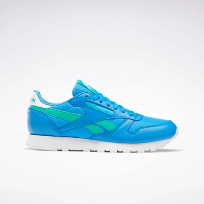 Reebok Classic Leather Classics Dames Blue/Green/White | AUI287534