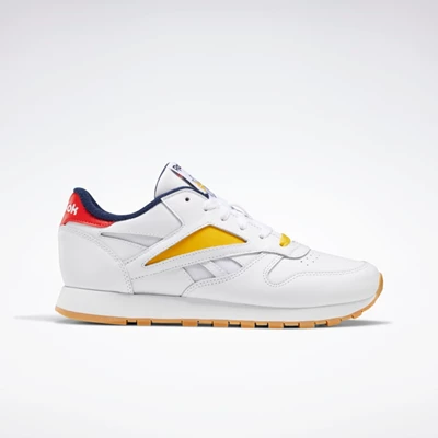 Reebok Classic Leather Mark Classics Dames White/Red/Navy | QWA189634