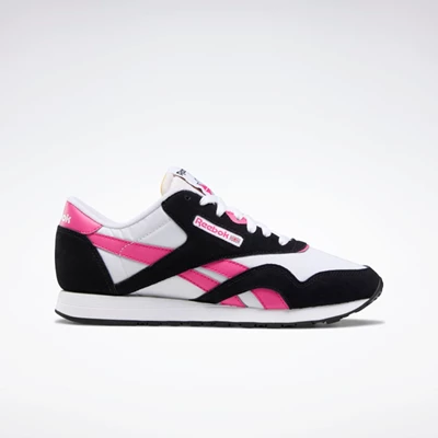 Reebok Classic Nylon Classics Dames White/Black/Pink | JCV401856