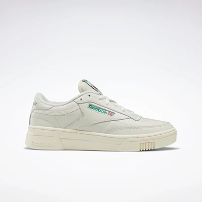 Reebok Club C Stacked Classics Dames White/Green | RTL295637