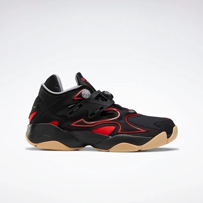 Reebok Pump Court Classics Heren Black/Red | NER072493